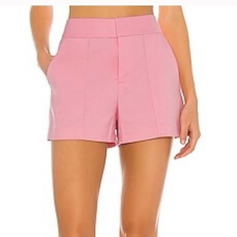 Alice + Olivia Dylan High Waist Pintuck Shorts